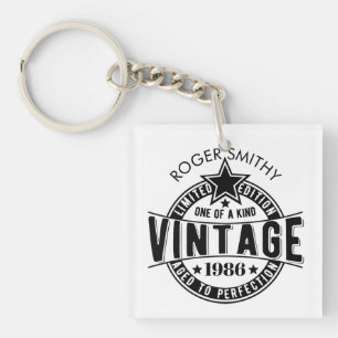 1986 40. Geburtstag Vintage Perfekt gereift Schlüsselanhänger
