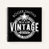 1986 40th Birthday Vintage Aged to perfection Notizblock (Vorderseite)