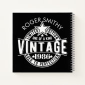 1986 40th Birthday Vintage Aged to perfection Notizblock (Rückseite)