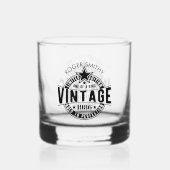 1986 40th Birthday Vintage Aged to perfection Whiskyglas (Vorderseite)