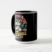 1986 Birthday Retro Cat Lover Ukulele 40th Bday Tasse (Vorderseite Links)