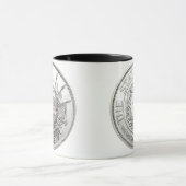 1986 Der Staat Texas Silber-Rund  Tasse (Zentrum)