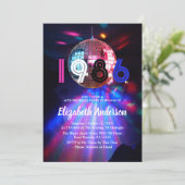 1986 Disco Ball 40th Birthday Party Invitation Einladung (Stehend Vorderseite)