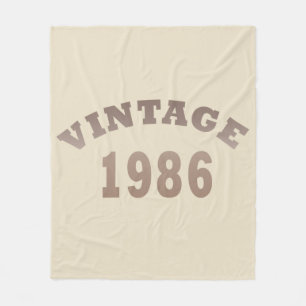 1986 geboren elegantes modernes vintage Geburtstag Fleecedecke