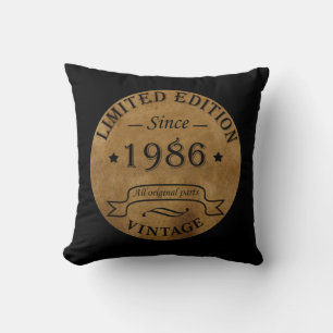 1986 geboren elegantes Vintage-Geburtstagsgeschenk Kissen