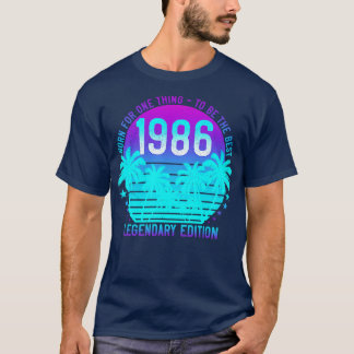1986 Geburtstag 35. Vintage Ästhetik Sonnenunterga T-Shirt