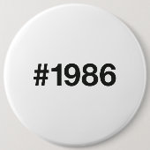 1986 Hashtag 39 Geburtstag Jahrestag Button (Vorderseite)
