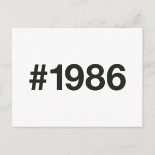 1986 Hashtag 39 Geburtstag Jahrestag Postkarte