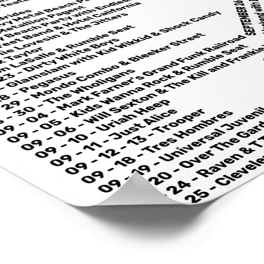 1986 TEIL 1 - ROCK'N'ROLL HEAVEN POSTER (Ecke)