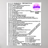 1986 TEIL 1 - ROCK'N'ROLL HEAVEN POSTER (Vorne)