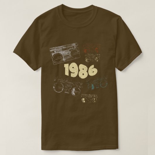 1986 über Retro-Radio T-Shirt (Design vorne)