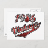 1986 Vintag Postkarte (Vorne/Hinten)