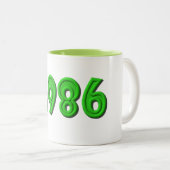 1986 ZWEIFARBIGE TASSE (VorderseiteRechts)