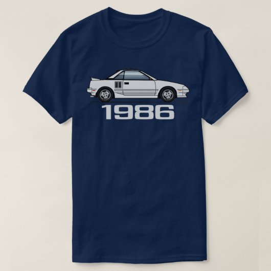1986weiß T-Shirt (Design vorne)