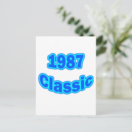1987 Classic Blue Postkarte (Stehend Vorderseite)