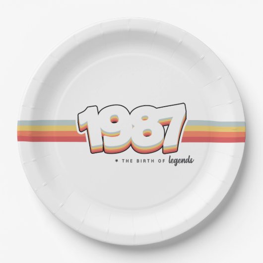 1987 Die Geburt von Legenden Pappteller (Vorderseite)