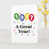 1987 ein großes Jahr zum Geburtstag Karte (Gelbe Blume)