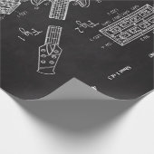 1987 Electric Guitar-Unique Funny Music Lover Gesc Geschenkpapier (Ecke)