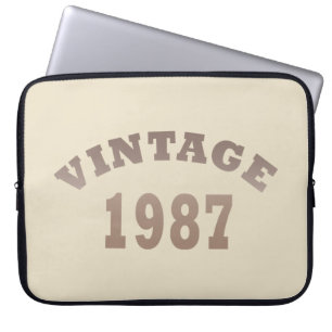 1987 geboren Elegantes modernes Vintage-Geburtstag Laptopschutzhülle