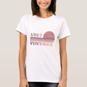 1987 geboren elegantes modernes vintage Geburtstag T-Shirt