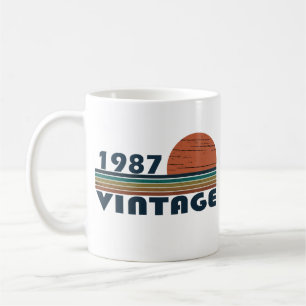1987 geboren elegantes Vintage-Geburtstagsgeschenk Kaffeetasse