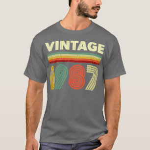 1987 Geburtstag Vintag Retro 34 Jahre altes Design T-Shirt