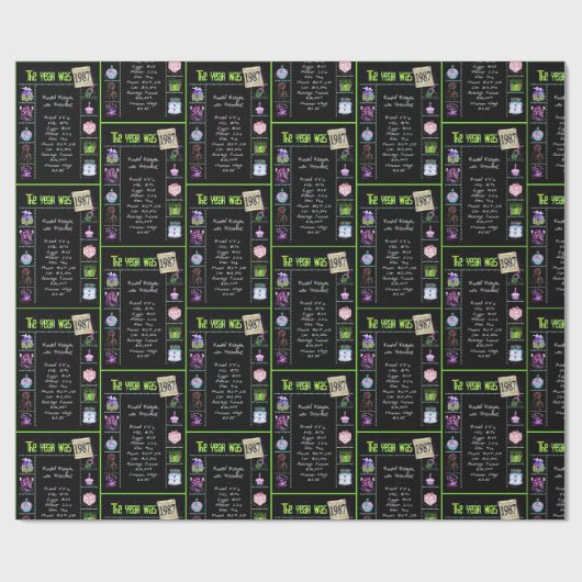 1987 Geburtstagsjahr Trivia Geschenkpapier (Flach)