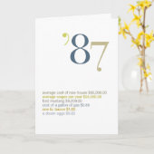 1987 Geburtstagspass Fakten Karte (Gelbe Blume)