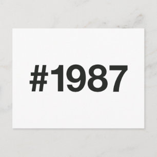 1987 Hashtag 38 Geburtstag Jahrestag Postkarte
