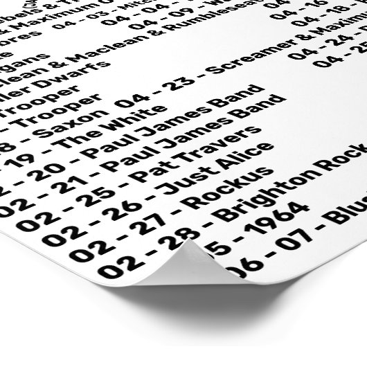 1987 - ROCK'N'ROLL HEAVEN (TEIL 1) POSTER (Ecke)