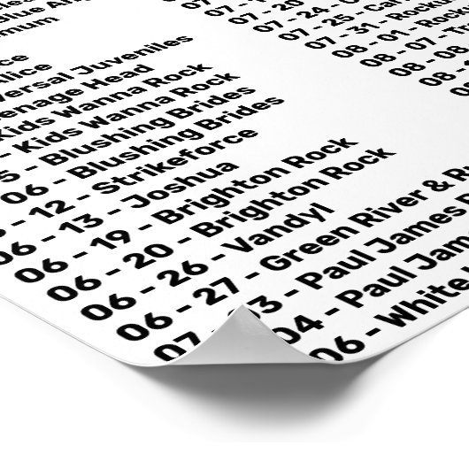 1987 - ROCK'N'ROLL HEAVEN (TEIL 2) POSTER (Ecke)