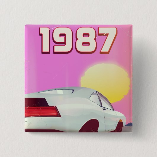 1987 Sportwagenposter Button (Vorderseite)
