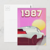 1987 Sportwagenposter Postkarte (Vorne/Hinten)