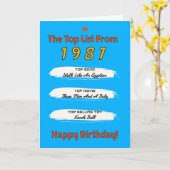 1987 Top Liste-Birthday Karte (Gelbe Blume)