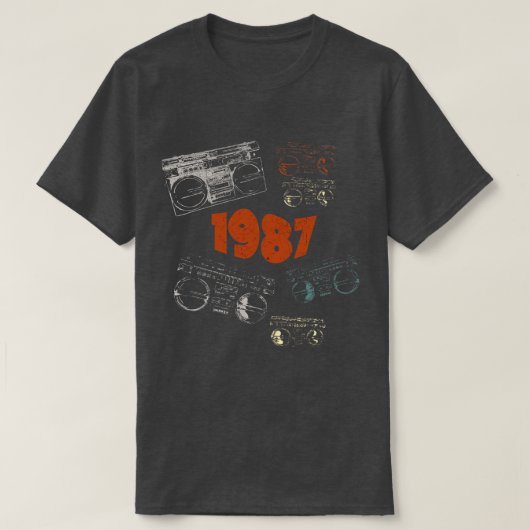 1987 über Retromusik T-Shirt (Design vorne)