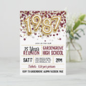 1987 Uni-Wiedersehen Einladung (Stehend Vorderseite)