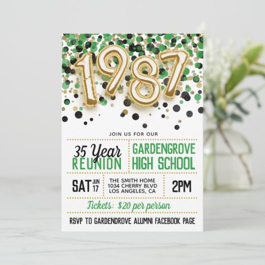 1987 Uni-Wiedersehen Einladung (Stehend Vorderseite)