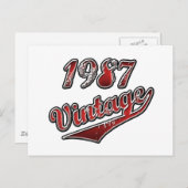 1987 Vintag Postkarte (Vorne/Hinten)