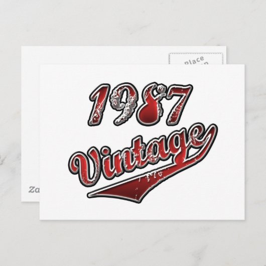 1987 Vintag Postkarte (Vorne/Hinten)