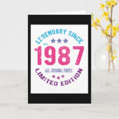 1987 Vintager Geburtstag Karte (Gelbe Blume)