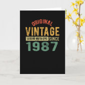 1987 Vintager Geburtstag Karte (Gelbe Blume)