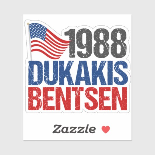 1988 Dukakis Bentsen Retro-Demokrat Classic Runde Aufkleber (Blatt)