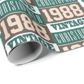 1988 geboren geschenkpapier (Rolleneckpunkt)