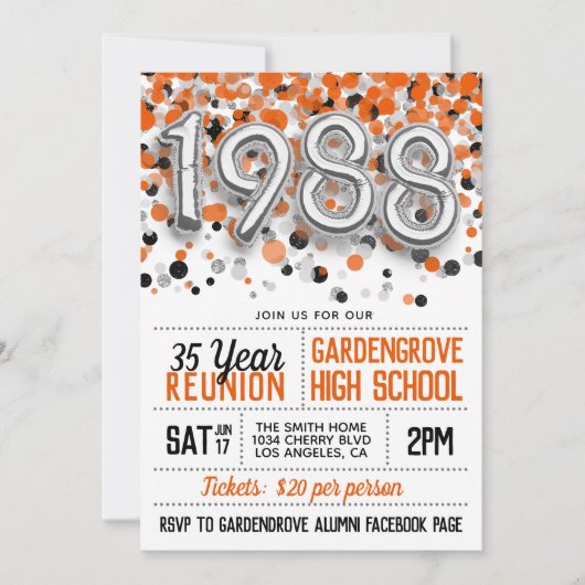 1988 Uni-Wiedersehen Einladung (Vorderseite)