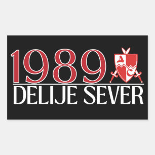 1989 Delije Sever Rechteckiger Aufkleber