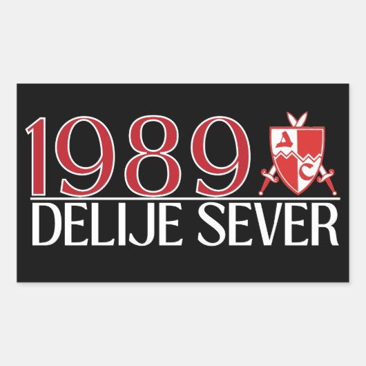 1989 Delije Sever  Rechteckiger Aufkleber (Vorderseite)