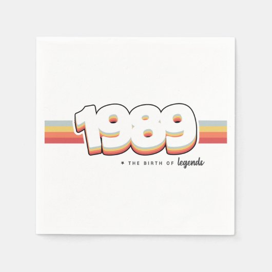 1989 Die Geburt von Legenden Serviette (Vorderseite)