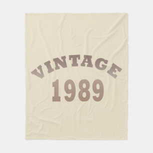 1989 geboren elegantes modernes vintage Geburtstag Fleecedecke