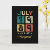 1989 Juli Geburtstag Retro Karte (Gelbe Blume)