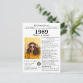 1989 Newspaper Birthday  Postkarte (Stehend Vorderseite)